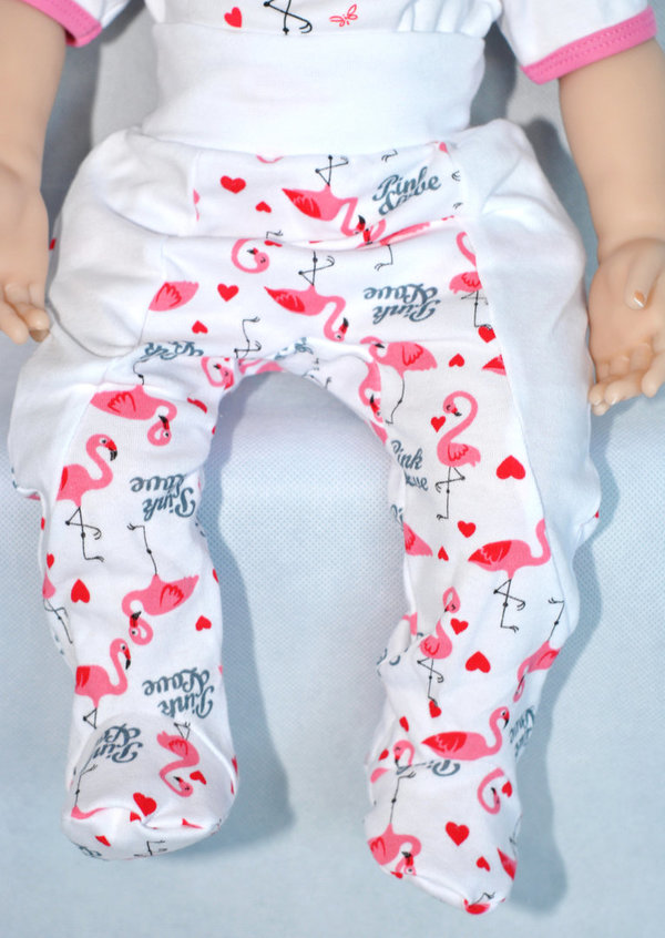 Baby Mädchen Hose mit Füßchen "Flaming"