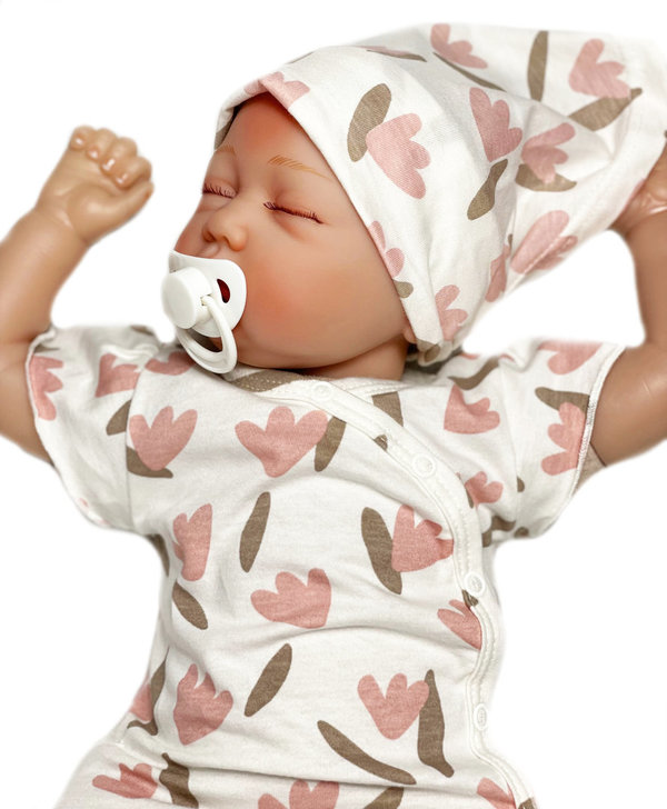 Baby Mädchen Sommer Set Body und Kopftuch "Tiny Flowers"