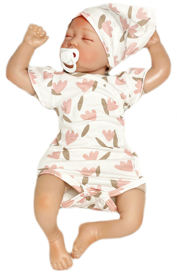 Baby Mädchen Sommer Set Body und Kopftuch "Tiny Flowers"