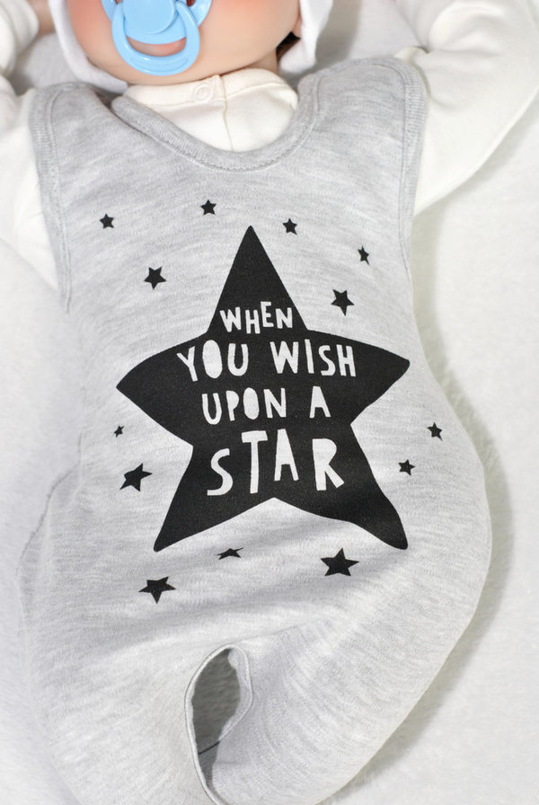 Baby Jungen/Mädchen Set Shirt, Strampler und Mütze "Happy Day" 50 cm