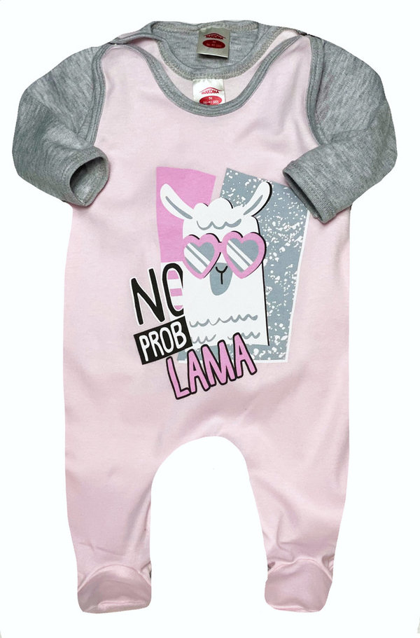 Baby Mädchen Set Shirt und Strampler "Lama"