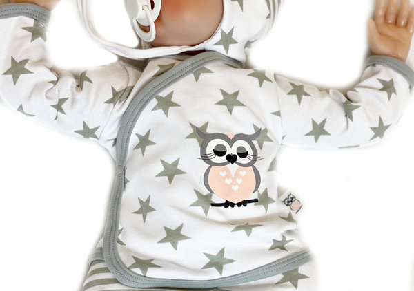 Baby Mädchen / Jungen Set: Shirt, Hose und Mütze "OWL"