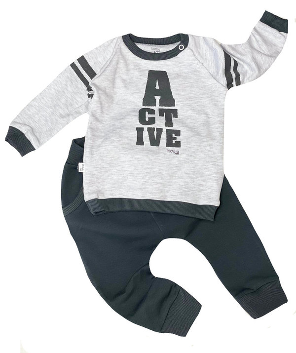 Baby Jungen Set: Sweatshirt und Hose "Acitive"