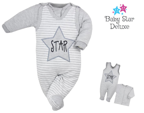 Baby Jungen Mädchen Set Shirt Strampler "STAR"