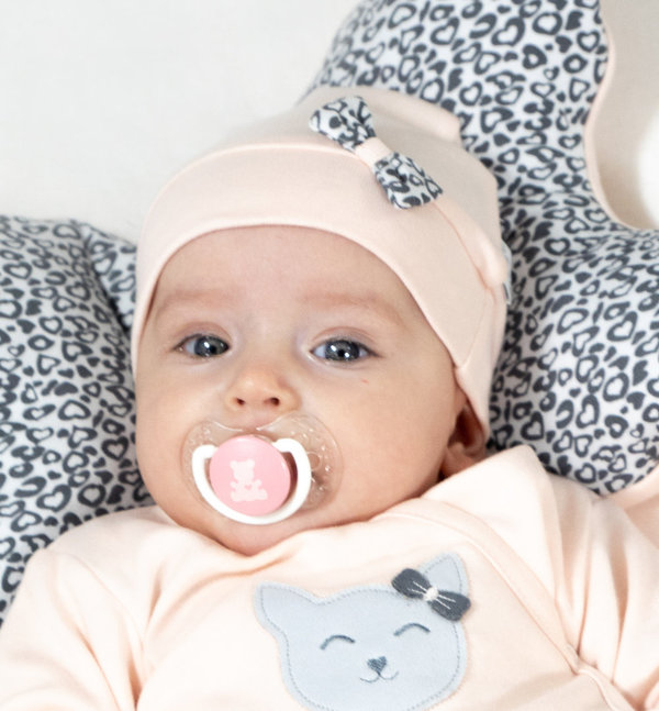 Baby Mädchen Mütze mit Schleife "Pola"