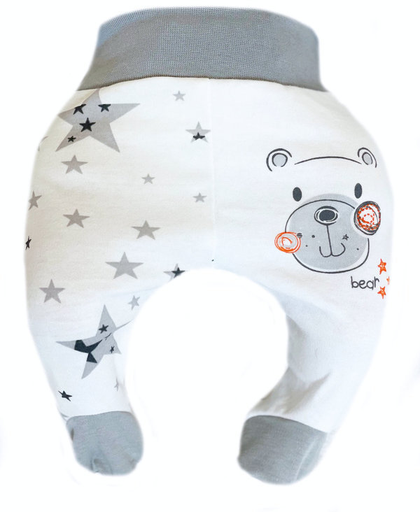 Baby Set: Shirt, Hose mit Fuß "Stars & Bears"