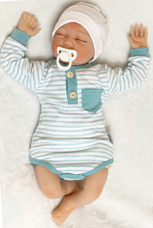 Baby Jungen Set: Polo - Body und Hose mit Fuß "Sweet Dreams"