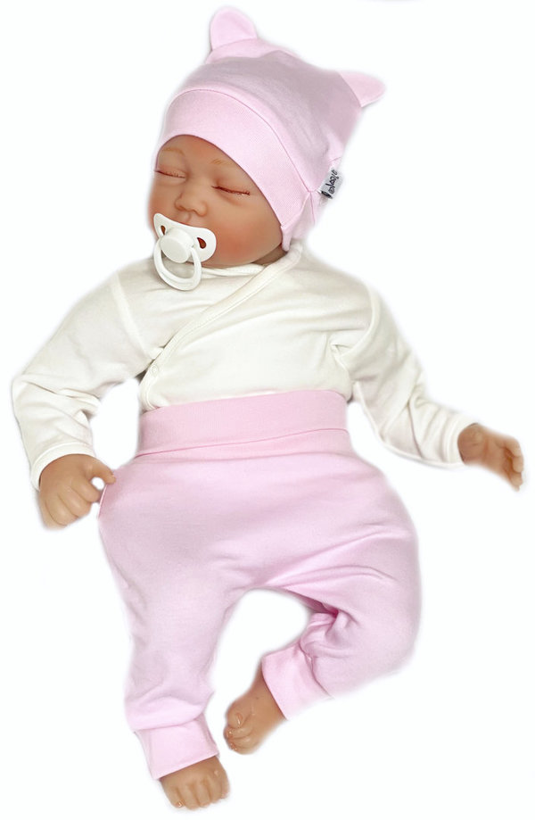 Baby Mädchen Set: Wickelbody, Hose und Mütze "Sweet Baby"