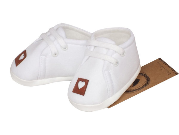 Baby Jungen Mädchen Schuhe "White Heart"