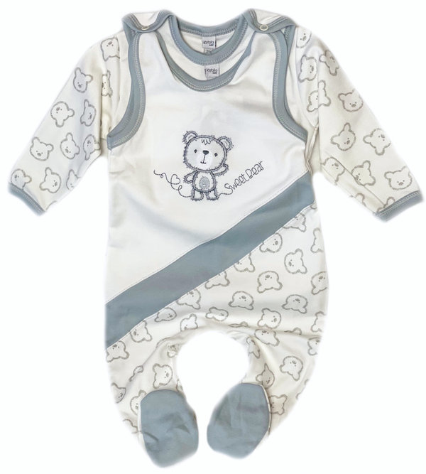 Baby Jungen Mädchen Set: Strampler und Shirt "Misiaki"