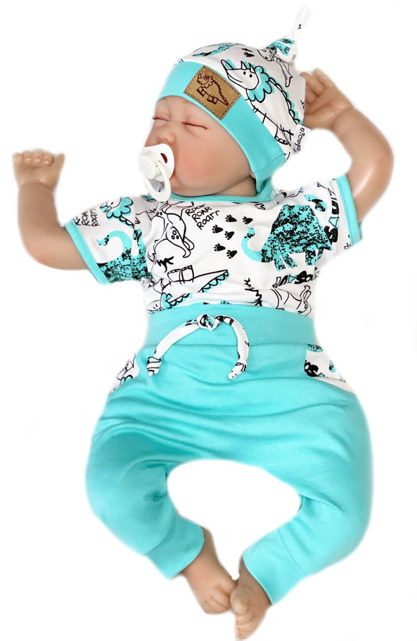 Baby Jungen Set: Kurzarm Body und Hose "Dino"