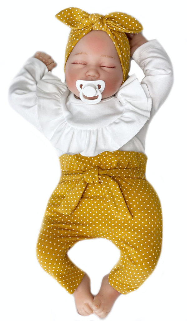 Baby Mädchen Set: Langarm Body, Hose und Stirnband "Michalina"