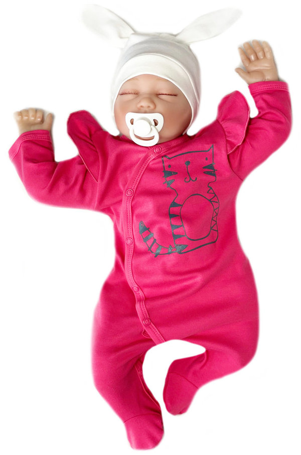 Baby Mädchen Set: Overall/Strampler und Mütze "Frisky"