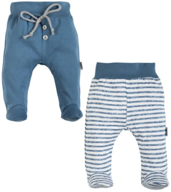 Baby Hose mit Fuß Doppelpack "Blue Sea"