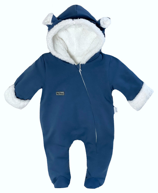 Baby Winter Overall mit Kapuze "Delphin"