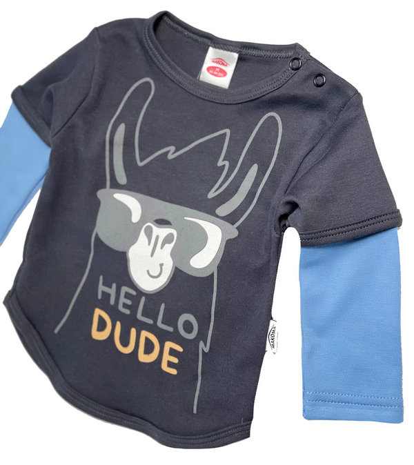 Baby Jungen Set: Shirt und Sweathose "Hello Dude"