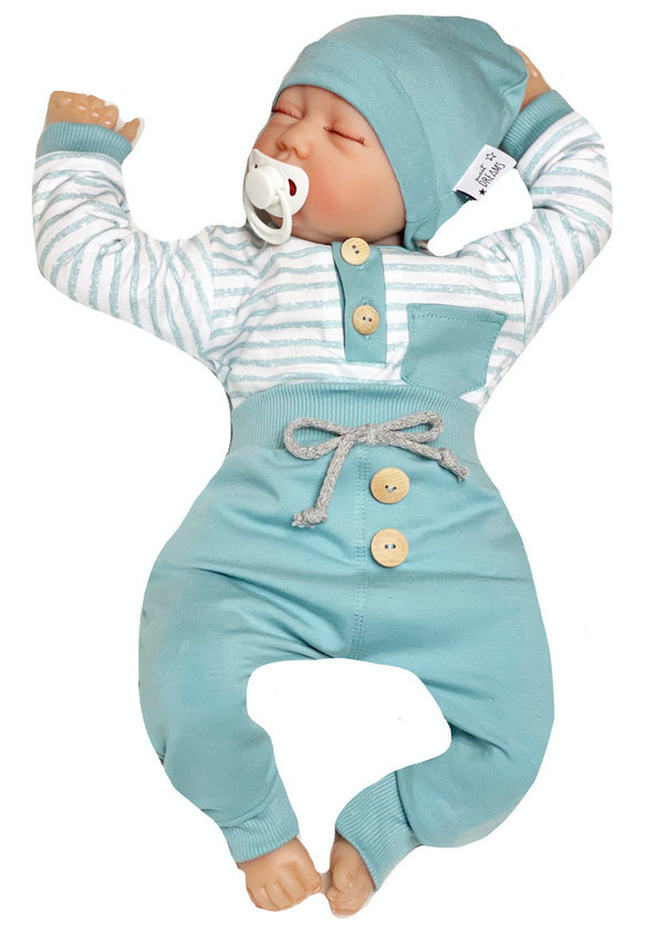 Baby Set: Polo-Body, Hose und Mütze "Sweet Dreams"