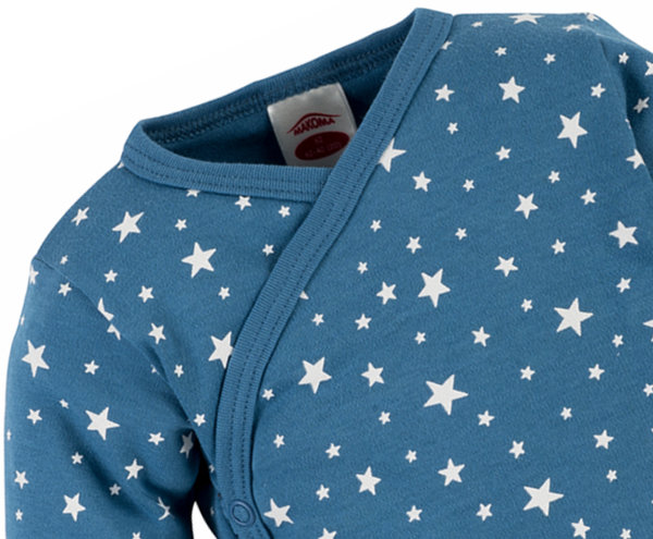 Baby Set : Langarm Shirt und Hose mit Fuß "Stars"