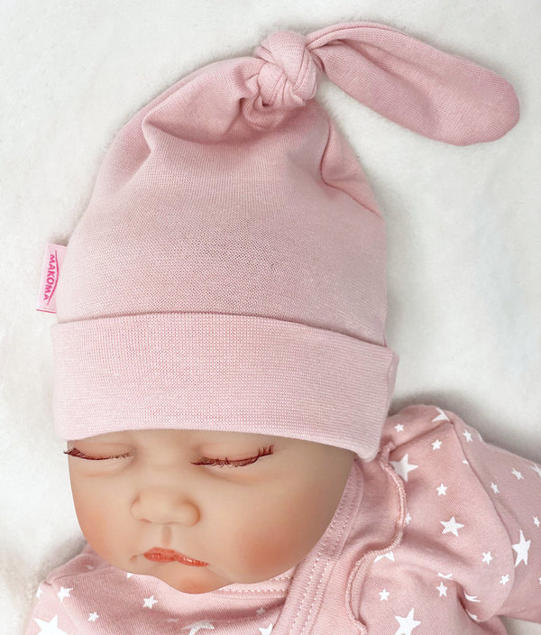 Baby Mädchen Mütze mit Knoten "Stars"